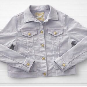 Michael Kors Jean Jacket womens S Small lilac lavender purple cropped